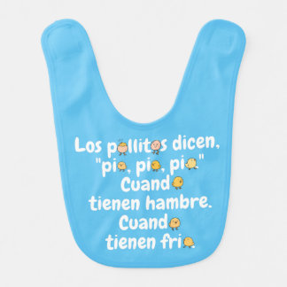 los pollitos dicen pio pio pio baby bib