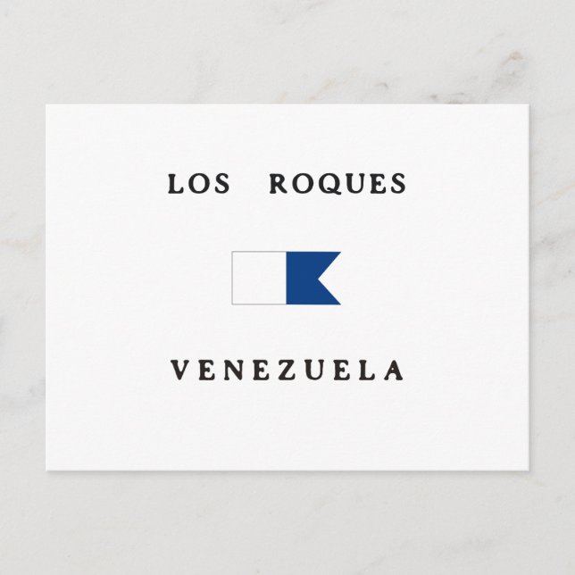 Los Roques Venezuela Alpha Dive Flag Postcard (Front)