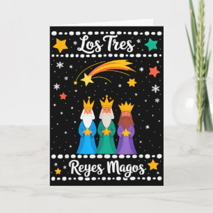 Los Tres Reyes Magos Navidad Latina Tres Reyes Card