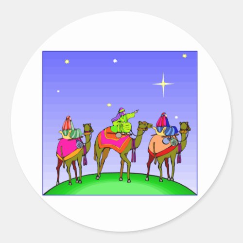 Los Tres Reyes Magos Siga Estrella Classic Round Sticker