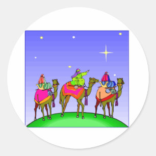 Los Tres Reyes Magos Siga Estrella Classic Round Sticker