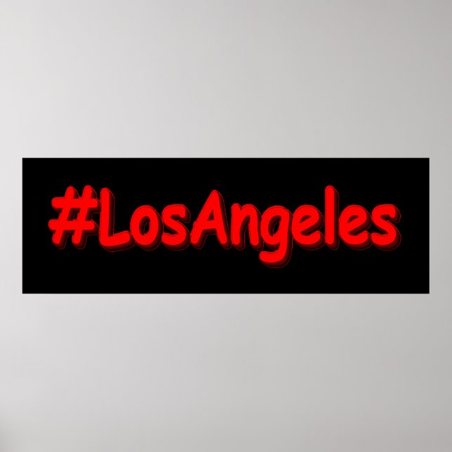 "#LosAngeles" Cute Design. Buy Now Poster (Front)