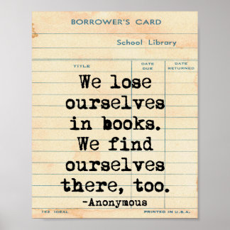 Lose Ourselves in Books Quote Wall Art