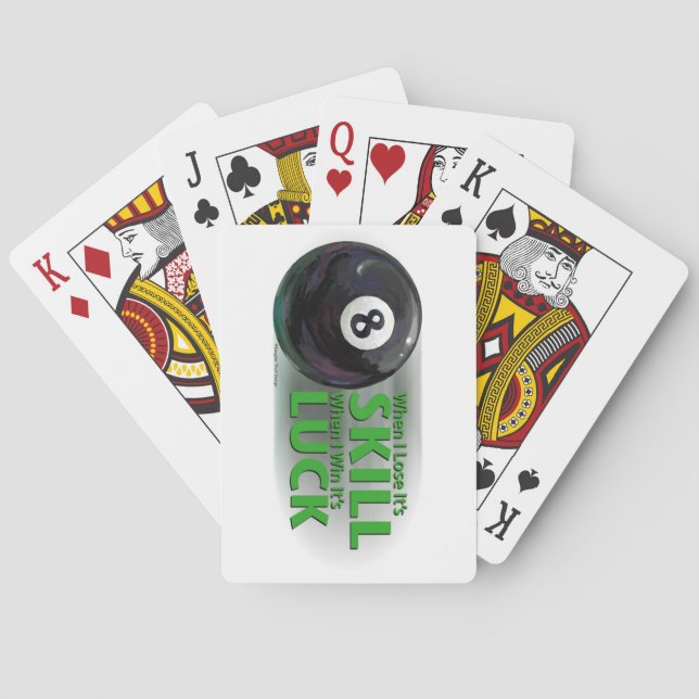 Lose Skill Win Luck 8 Ball Poker Cards (Back)