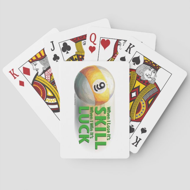 Lose Skill Win Luck 9 Ball Poker Cards (Back)