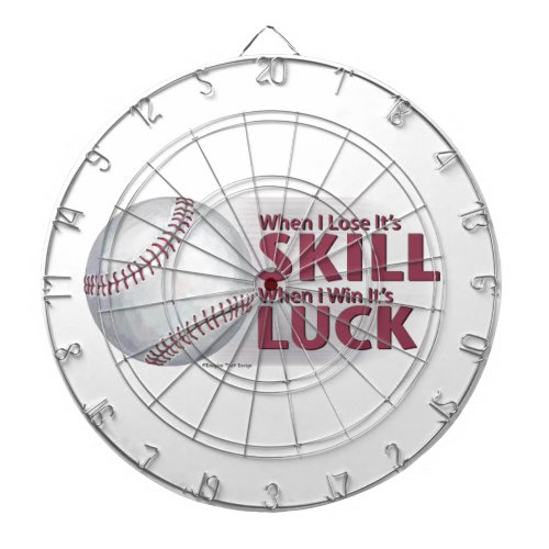 Lose Skill Win Luck Baseball Dartboard