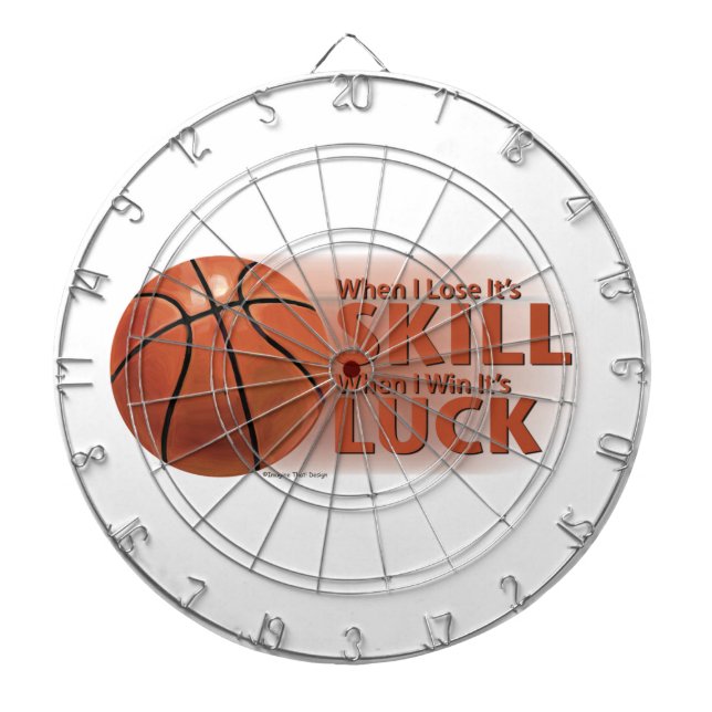 Lose Skill Win Luck Basketball Dartboard With Darts (Front)