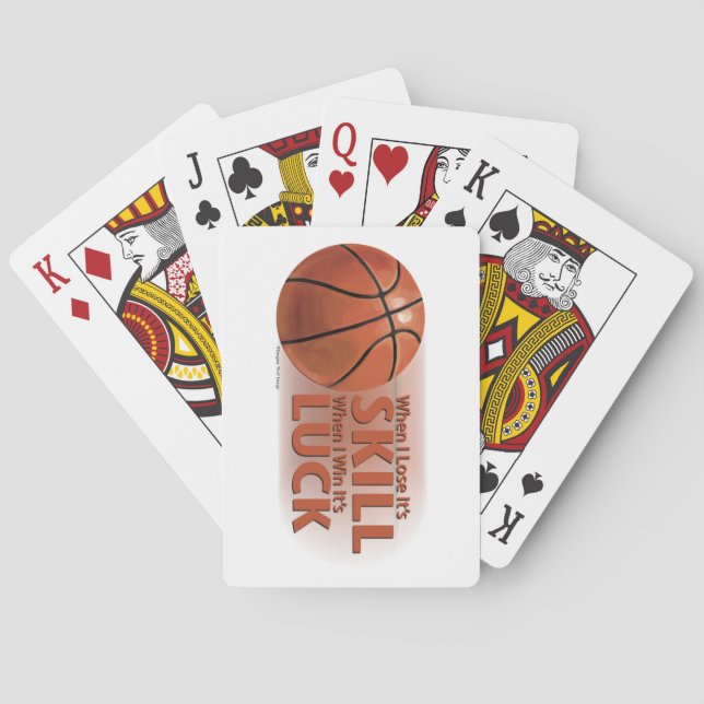 Lose Skill Win Luck Basketball Poker Cards (Back)