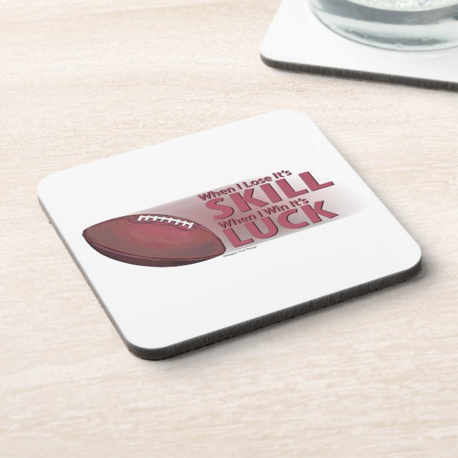 Lose Skill Win Luck Football Coaster (Left Side)