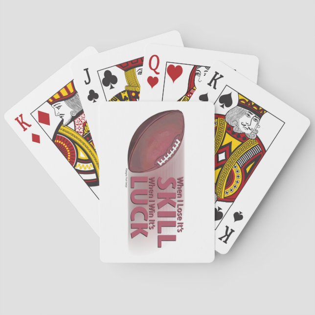 Lose Skill Win Luck Football Poker Cards (Back)