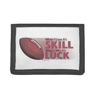 Lose Skill Win Luck Football Trifold Wallet