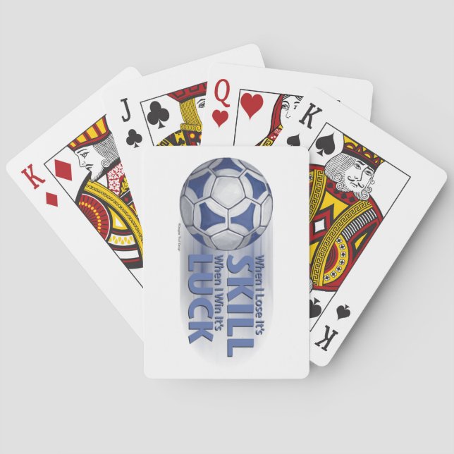 Lose Skill Win Luck Futbal Poker Cards (Back)