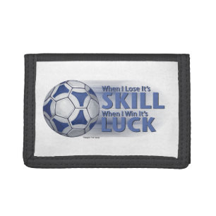 Lose Skill Win Luck Futbal Tri-fold Wallet