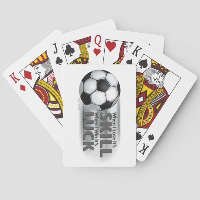 Lose Skill Win Luck Soccer Poker Cards (Back)