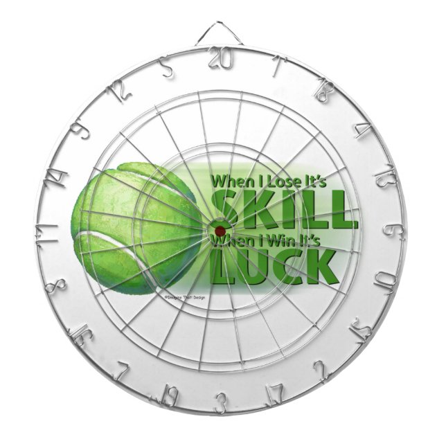 Lose Skill Win Luck Tennis Ball Dart Board (Front)