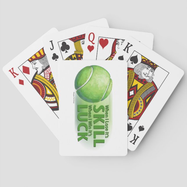Lose Skill Win Luck Tennis Ball Poker Cards (Back)