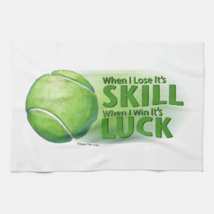 Lose Skill Win Luck Tennis Ball Towel