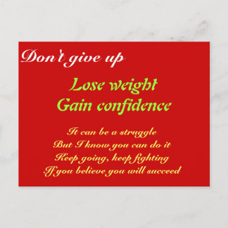 Lose weight postcard