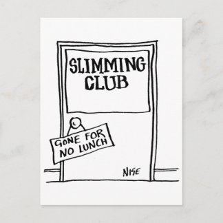 Lose Weight. Slimming Club Sign Postcard