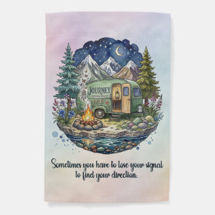 Lose Your Signal Find Your Direction Camping Garden Flag