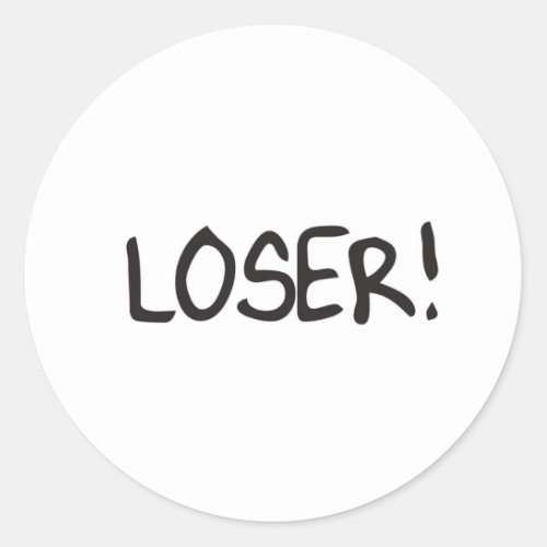 loser classic round sticker