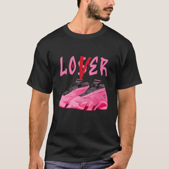Loser  Drip Shoes Sneaker Match 14 Shocking Pink T-Shirt (Front)