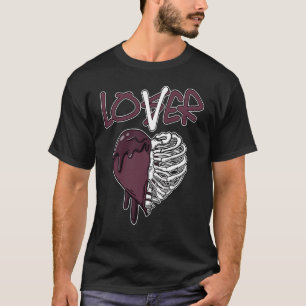 Loser Dripping Heart High Bordeaux 1s Matching T-Shirt