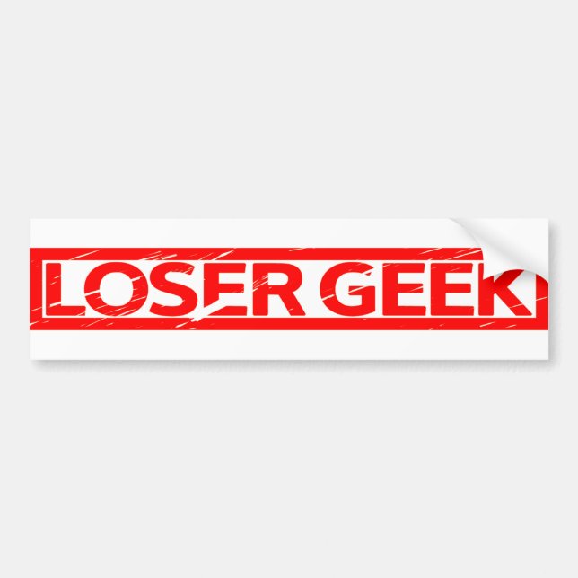 Loser Geek Stamp Bumper Sticker (Front)