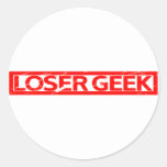 Loser Geek Stamp Classic Round Sticker