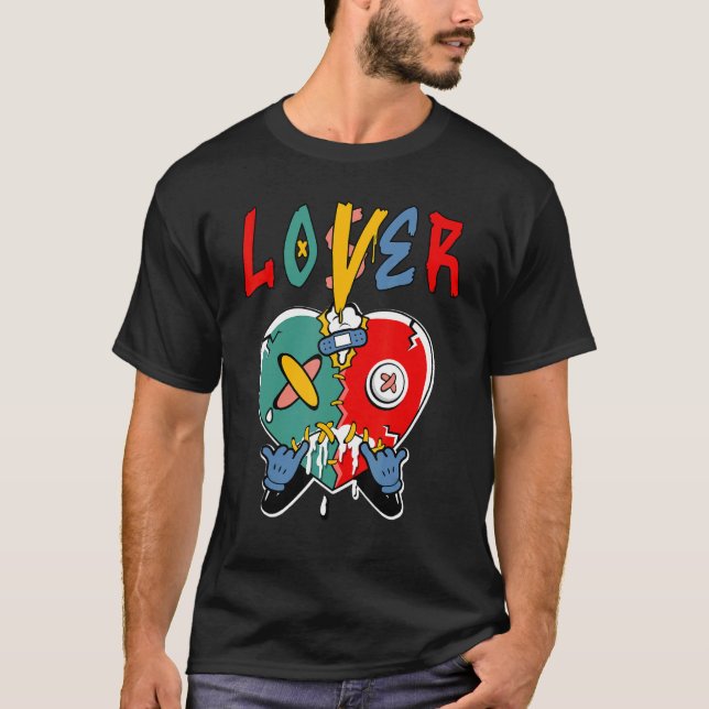 Loser  Heart Dripping Multi 1s Matching T-Shirt (Front)