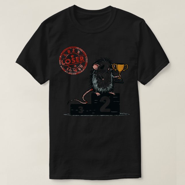 Loser Rodent Trophy T-Shirt (Design Front)