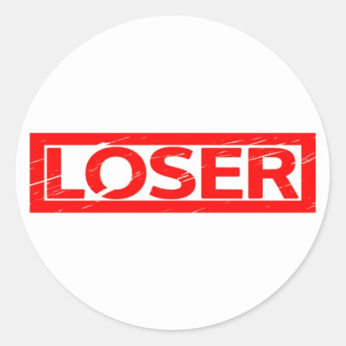 Loser Stamp Classic Round Sticker