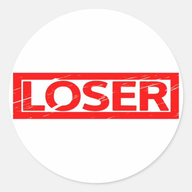 Loser Stamp Classic Round Sticker (Front)