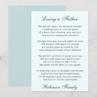 Losing a Father Poem Card