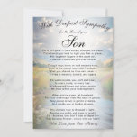 Losing a Son Memorial  Card