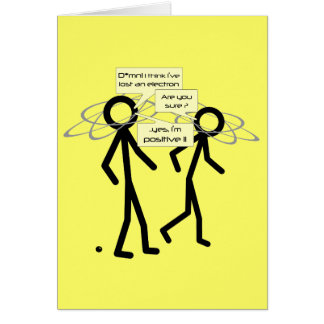 Losing An Electron joke - blank notelet / card