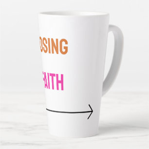 Losing faith text colorful latte mug