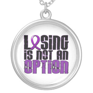 Losing Is Not An Option Cystic Fibrosis Silver Plated Necklace