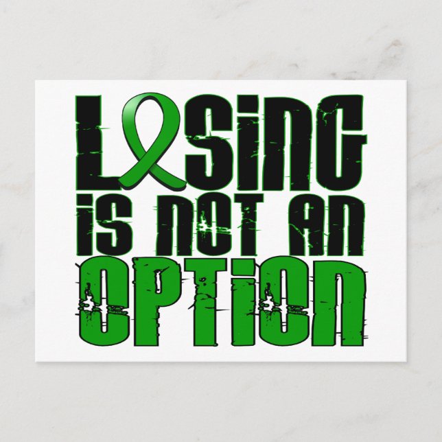 Losing Is Not An Option Kidney Disease Postcard (Front)