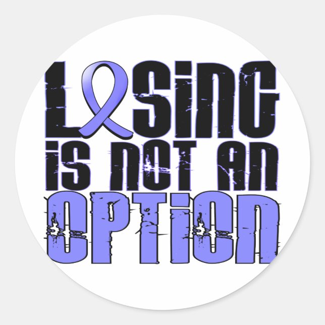 Losing Is Not An Option Prostate Cancer Classic Round Sticker (Front)