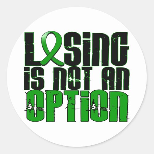 Losing Is Not An Option Traumatic Brain Injury TBI Classic Round Sticker