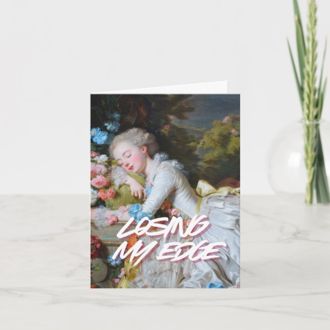 "Losing My Edge" Art Greeting Card (Front)