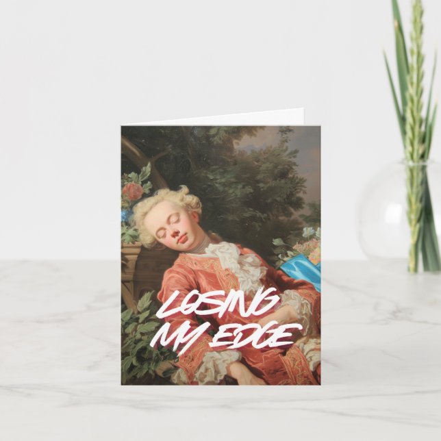 "Losing My Edge" Art Greeting Card (Front)