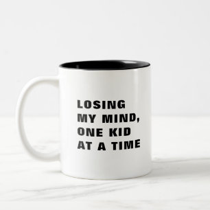Losing my mind one kid at a time Two-Tone coffee mug