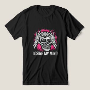 Losing My Mind Skull Graphic Tri-Blend Shirt