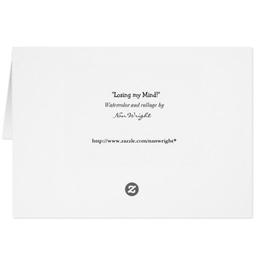 Losing My Mind Whimsical Lady (Back Horizontal)