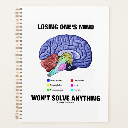 Losing Ones Mind Wont Solve Anything Brain Humor Planner