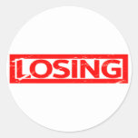 Losing Stamp Classic Round Sticker