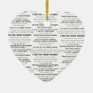 Losing Weight Background Ceramic Ornament