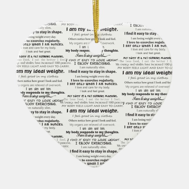 Losing Weight Background Ceramic Ornament (Front)